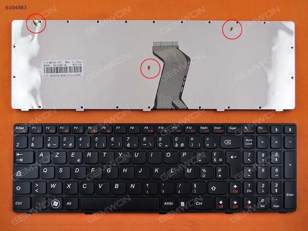 Picture of New Replacement Laptop Keyboard For LENOVO Ideapad Z580 V580 G580 BLACK FRAME BLACK OEM FR Layout