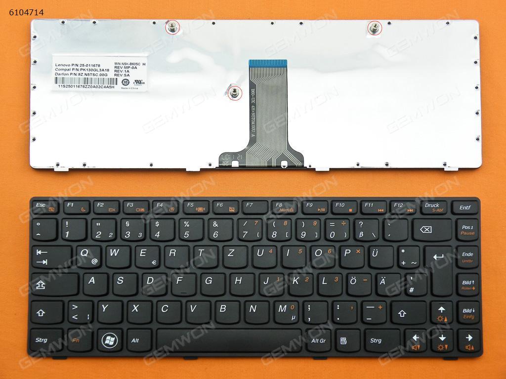 Picture of New Replacement Laptop Keyboard For LENOVO B470 G470 V470 BLACK FRAME BLACK GR Layout