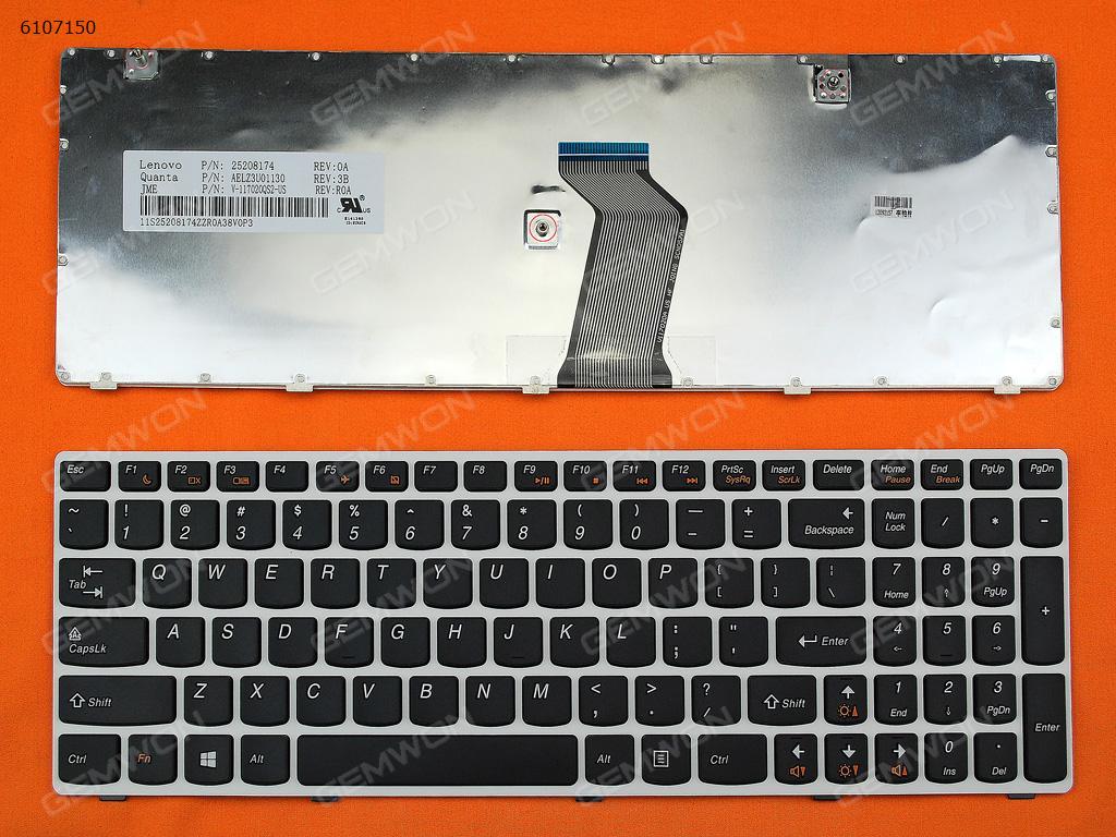 Picture of New Replacement Laptop Keyboard For LENOVO Ideapad Z580 V580 G580 WHITE FRAME BLACK(For Win8) US Layout