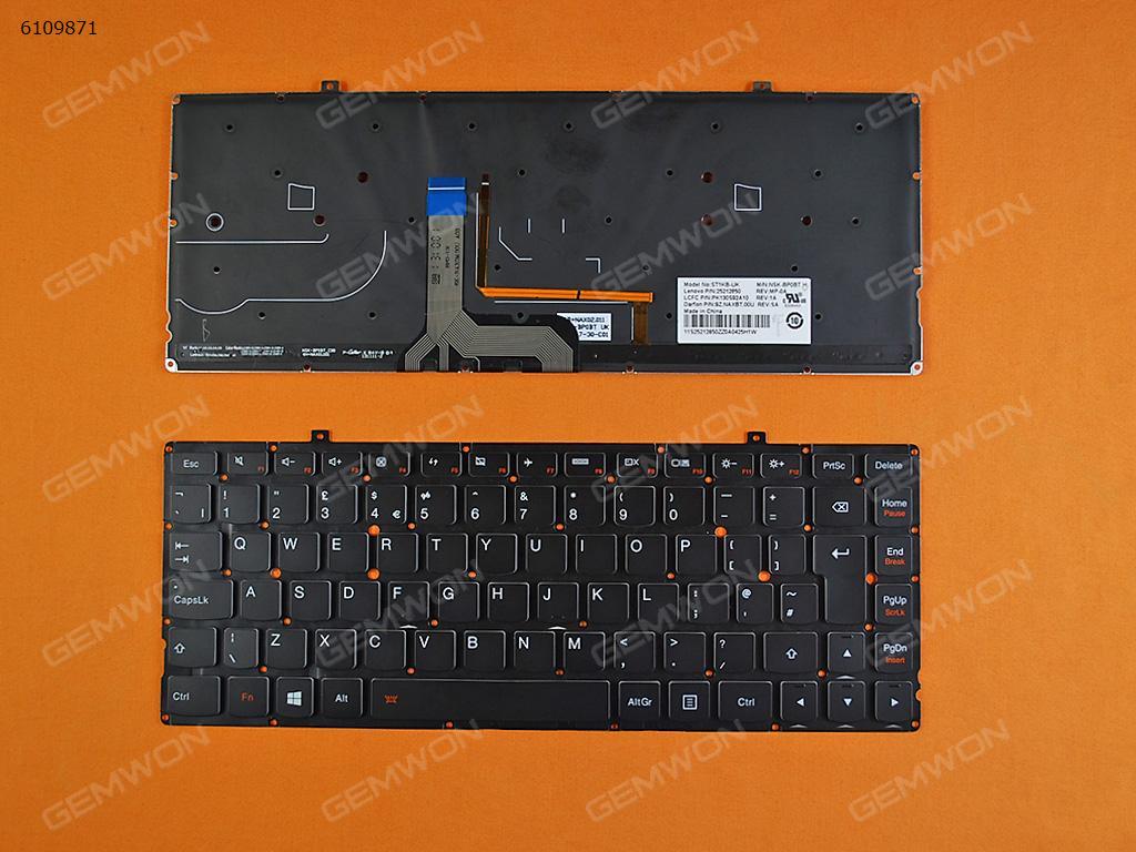Picture of New Replacement Laptop Keyboard For LENOVO YOGA 2 PRO 13" BLACK(Backlit,For Win8) Uk Layout