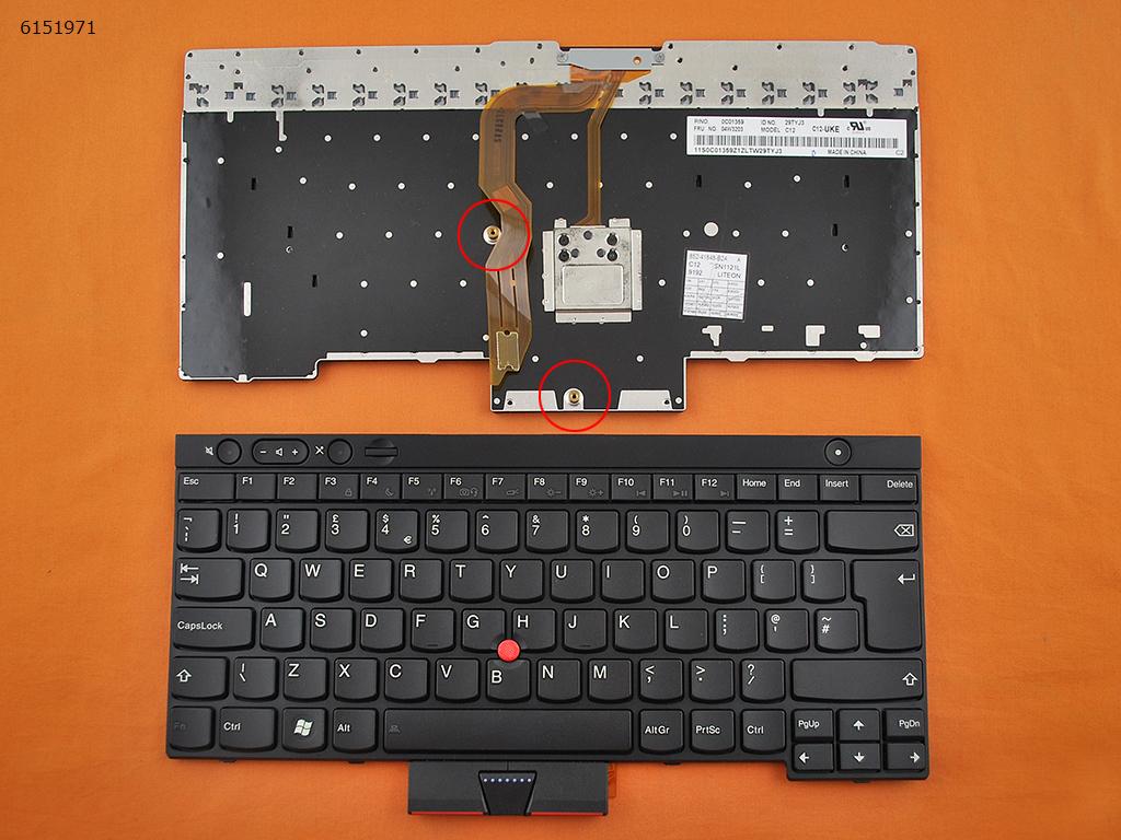 Picture of New Replacement Laptop Keyboard For ThinkPad T430 T530 X230 BLACK Uk Layout