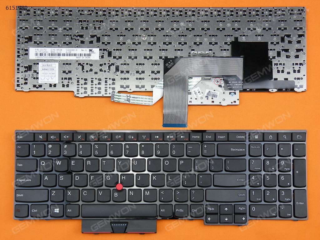 Picture of New Replacement Laptop Keyboard For ThinkPad E530 BLACK(With Point stick,For Win8) US Layout