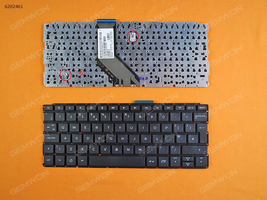 Picture of New Replacement Laptop Keyboard For HP SlateBook 10-h BLACK(Without FRAME,Without Foil,Chrome OS) Uk Layout