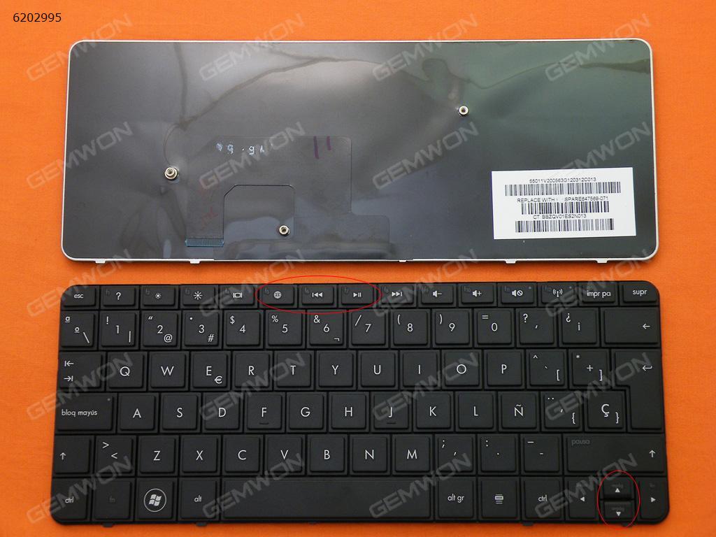 Picture of New Replacement Laptop Keyboard For HP MINI 210-3000 BLACK(Compatible with MINI 1103) SP Layout