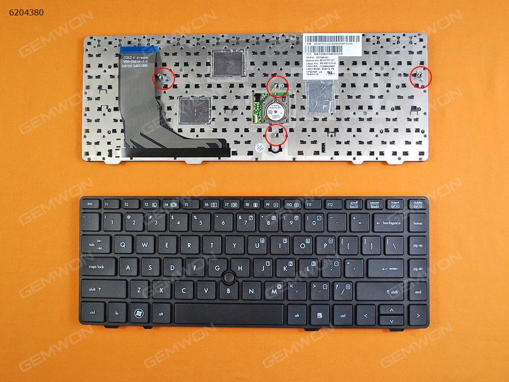 Picture of New Replacement Laptop Keyboard For HP ProBook 6360B BLACK FRAME BLACK(WITH POINT STICK,VERSION1) US Layout