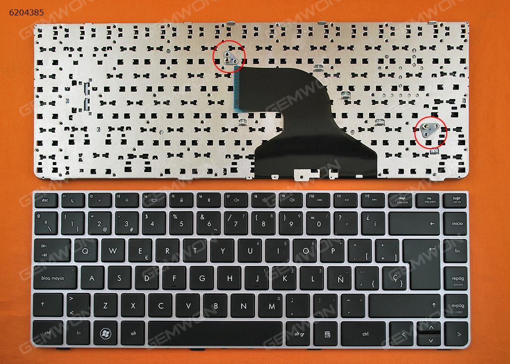 Picture of New Replacement Laptop Keyboard For HP ProBook 4330S 4331S 4430S 4431S 4435S 4436S Series SILVER FRAME BLACK SP Layout