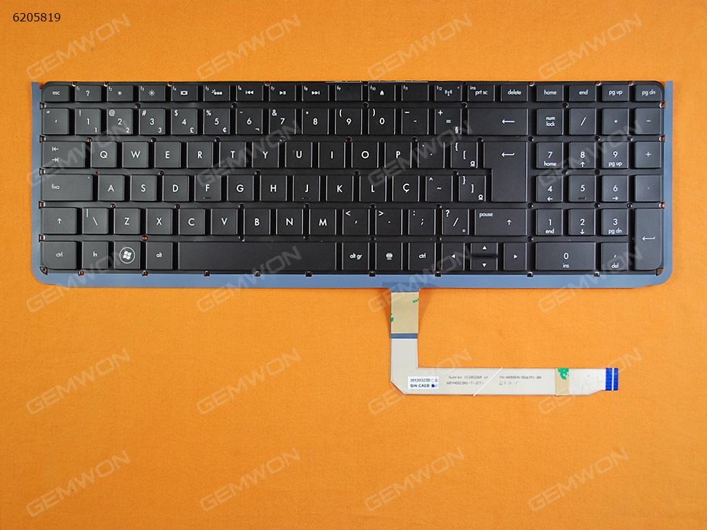Picture of New Replacement Laptop Keyboard For HP ENVY 17-3000 17-3200 17t-3000 17t-3200 Series BLACK(Without FRAME,Without Foil,For Backlit Version) BR Layout
