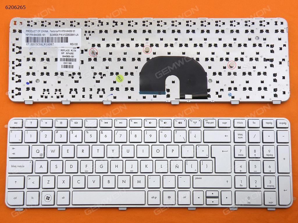 Picture of New Replacement Laptop Keyboard For HP DV6-6000 SILVER FRAME SILVER LA Layout