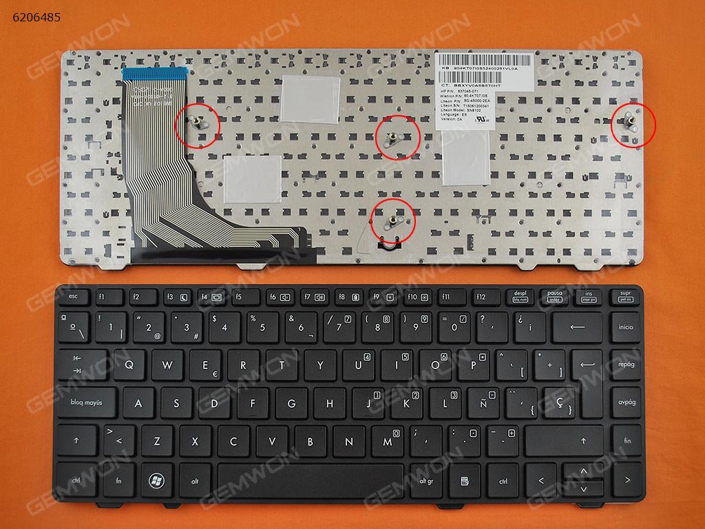 Picture of New Replacement Laptop Keyboard For HP ProBook 6360B BLACK FRAME BLACK SP Layout