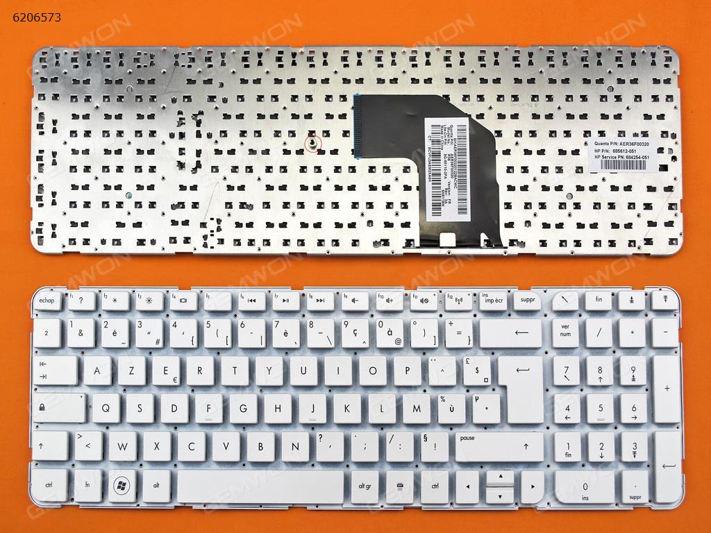 Picture of New Replacement Laptop Keyboard For HP G6-2000 WHITE (Without FRAME,) FR Layout