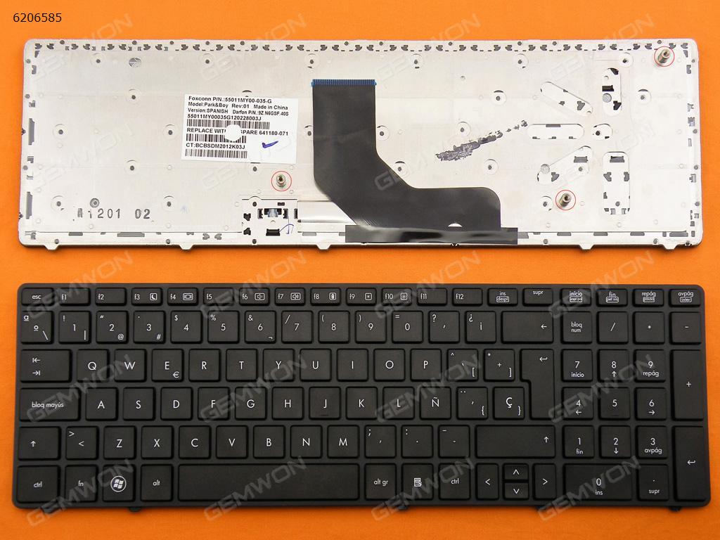 Picture of New Replacement Laptop Keyboard For HP ProBook 6560B/EliteBook 8570P 8560P BLACK FRAME BLACK(Without Point stick) SP Layout