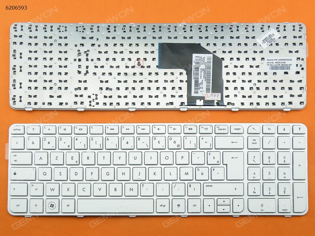 Picture of New Replacement Laptop Keyboard For HP G6-2000 WHITE FRAME WHITE FR Layout