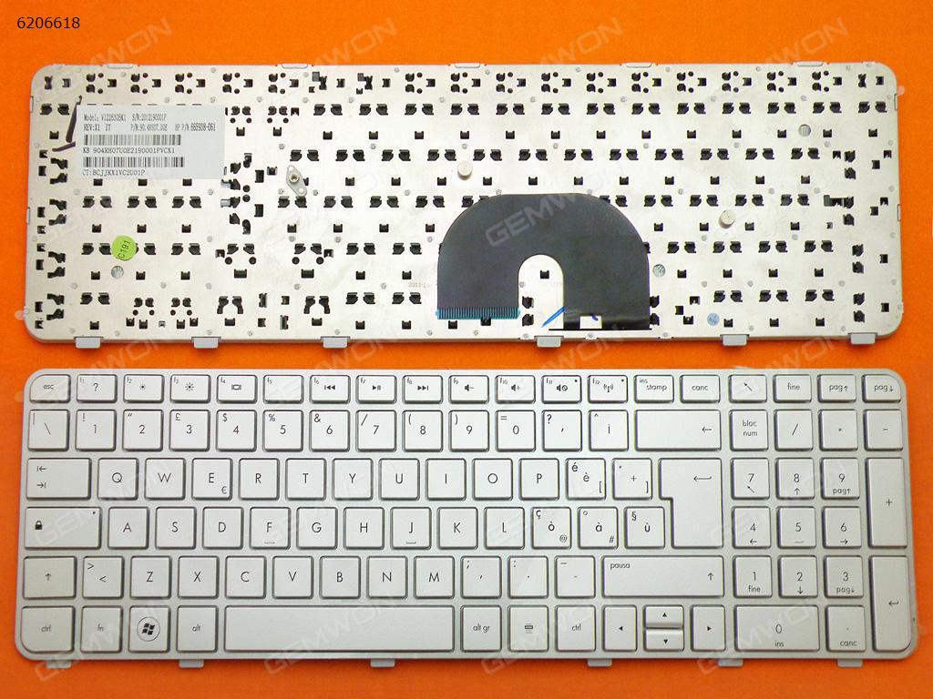 Picture of New Replacement Laptop Keyboard For HP DV6-6000 SILVER FRAME SILVER IT Layout