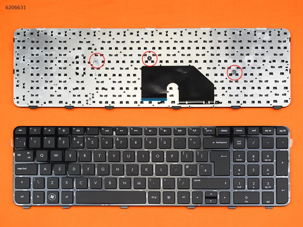 Picture of New Replacement Laptop Keyboard For HP DV6-6000 BLACK FRAME BLACK(Reprint) Uk Layout