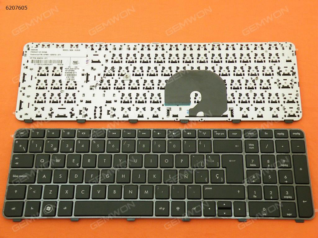 Picture of New Replacement Laptop Keyboard For HP DV7-6000 BLACK FRAME BLACK SP Layout