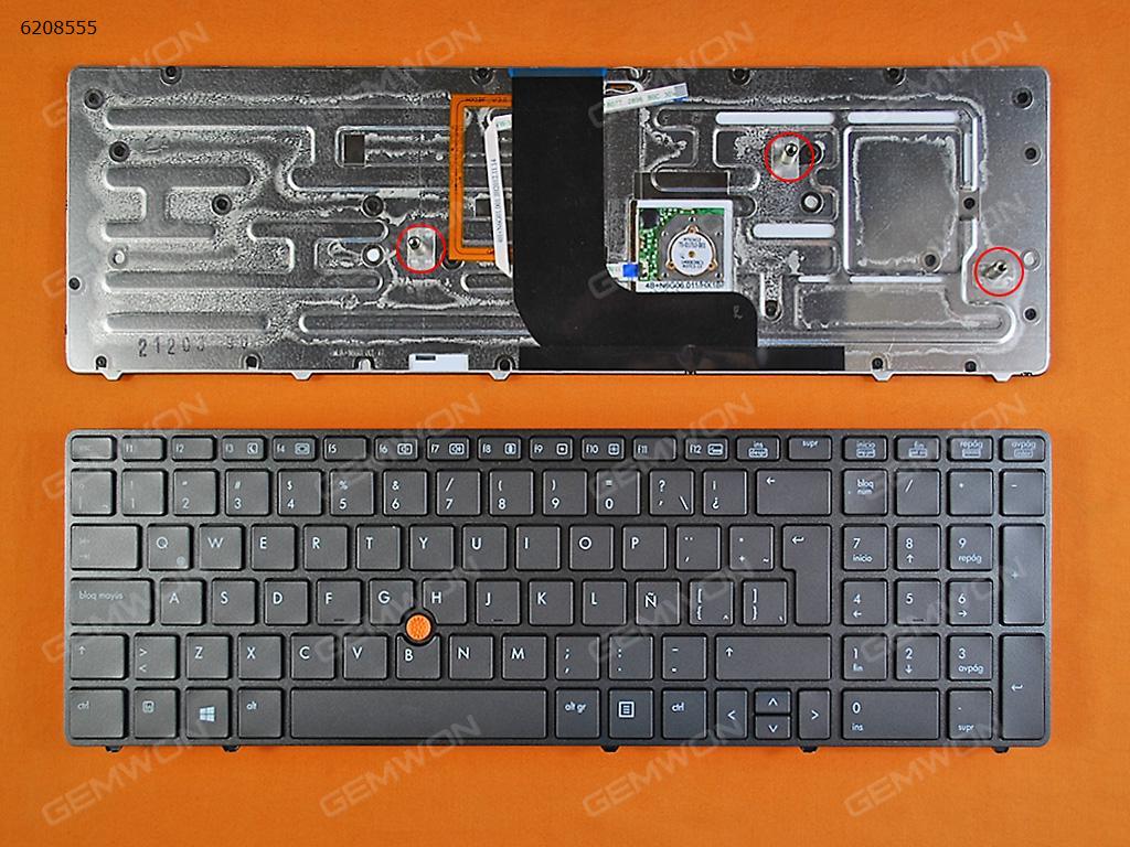 Picture of New Replacement Laptop Keyboard For HP 8560W 8570W GRAY FRAME GRAY(Backlit,With Point stick,For Win8) LA Layout