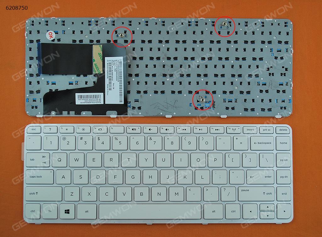 Picture of New Replacement Laptop Keyboard For HP Pavilion 14-E WHITE FRAME WHITE Win8 US Layout