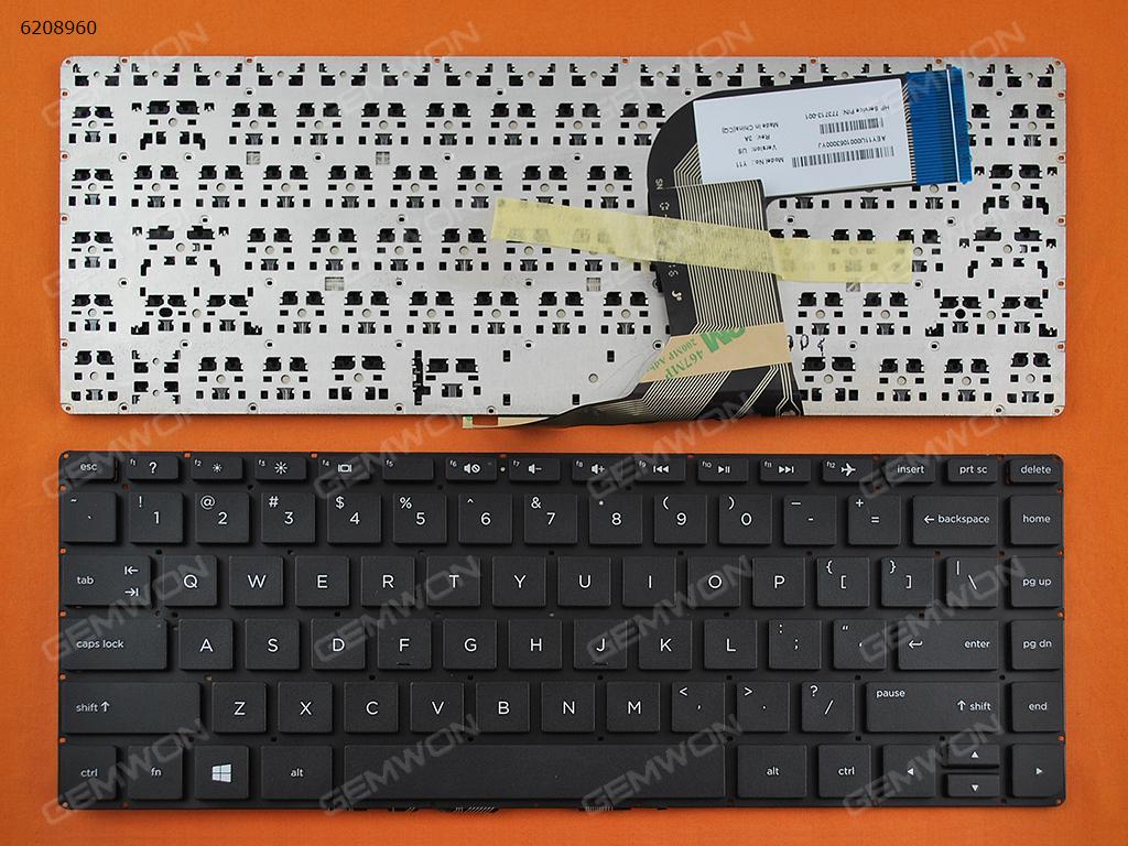 Picture of New Replacement Laptop Keyboard For HP Pavilion 14-v219tx v245tx v246tx V034TX BLACK (Without FRAME,Without Foil,Win8) US Layout
