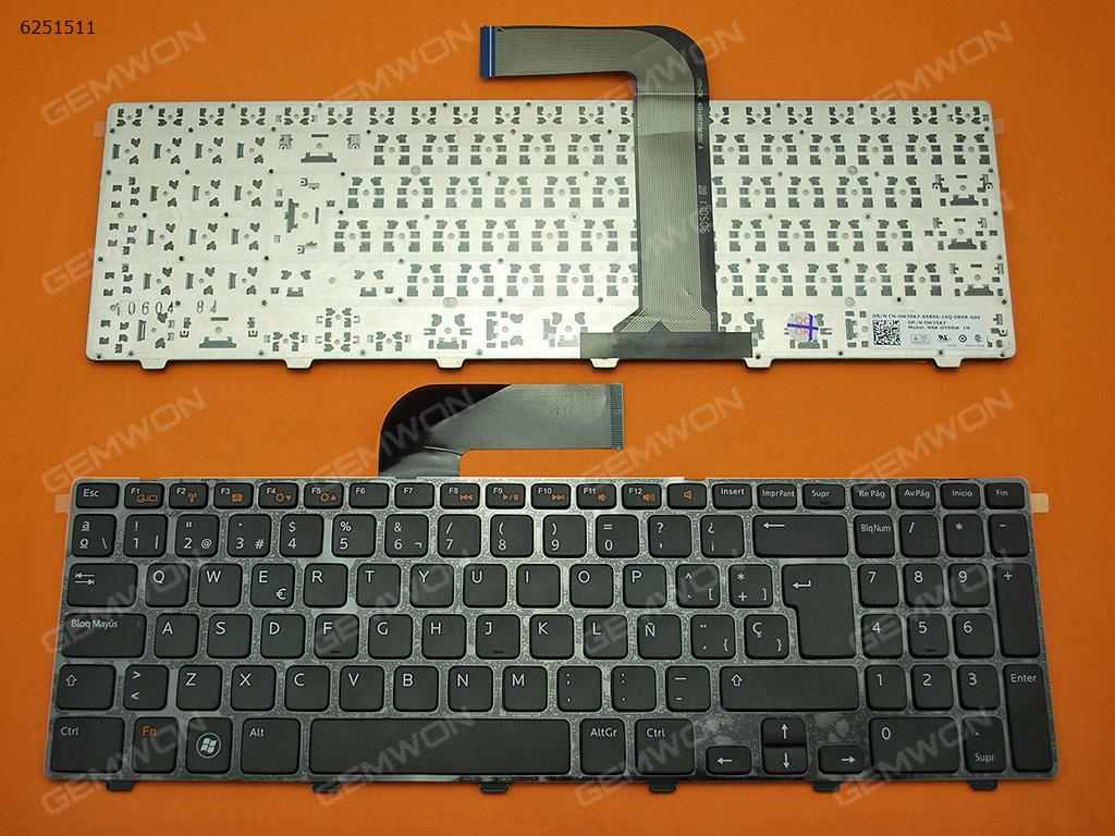 Picture of New Replacement Laptop Keyboard For DELL NEW Inspiron 15R N5110 GLOSSY FRAME BLACK SP Layout