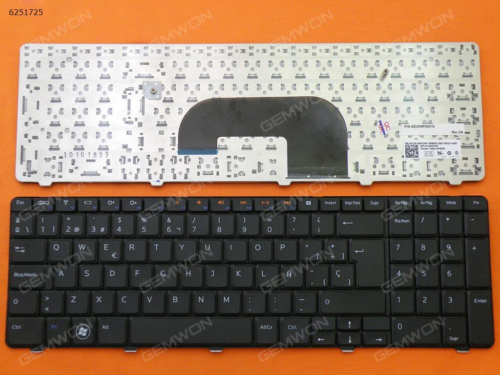 Picture of New Replacement Laptop Keyboard For DELL Inspiron 17R N7010 BLACK SP Layout