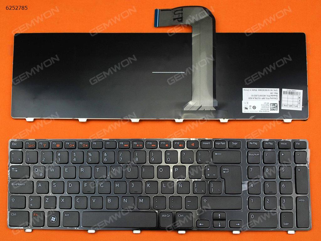 Picture of New Replacement Laptop Keyboard For DELL NEW Inspiron 17R N7110 BLACK FRAME BLACK LA Layout