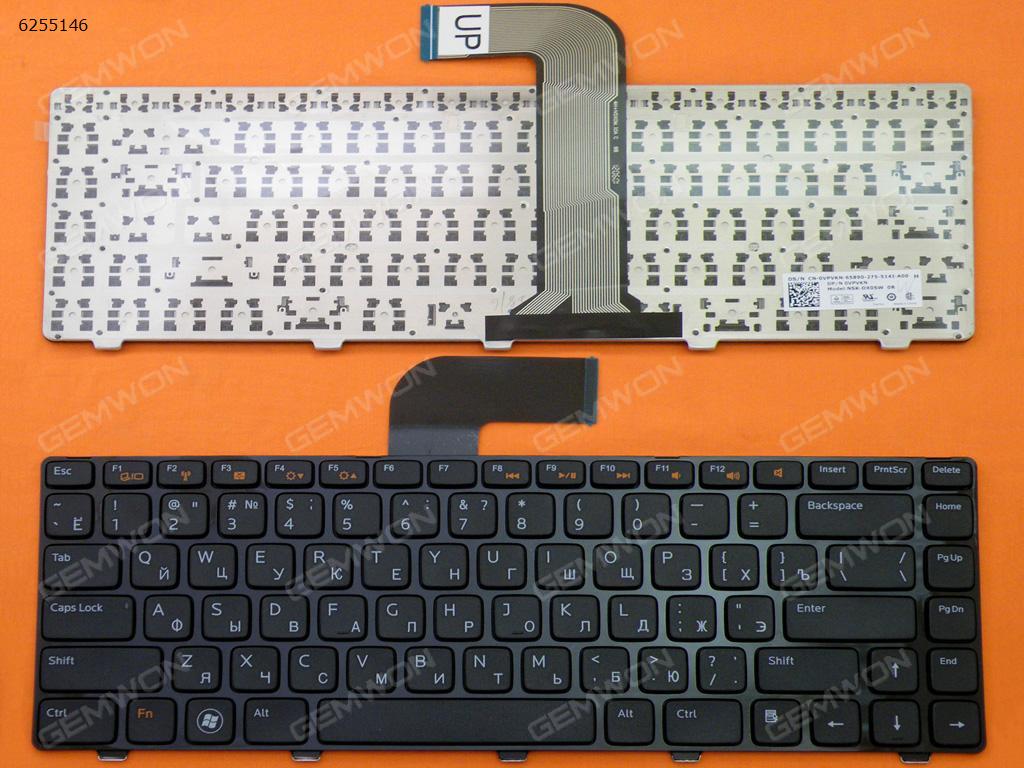 Picture of New Replacement Laptop Keyboard For DELL Vostro 3550/XPS L502/New Inspiron 14R/Inspiron N4110 M4110 N4050 M4040 N5050 M5050 M5040 N5040 N411Z BLACK FRAME BLACK RU Layout