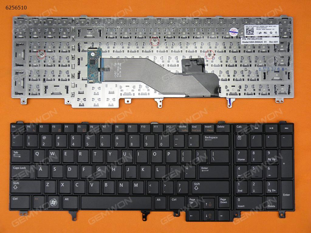 Picture of New Replacement Laptop Keyboard For DELL Latitude E6520 BLACK(WithOut Point stick) US Layout