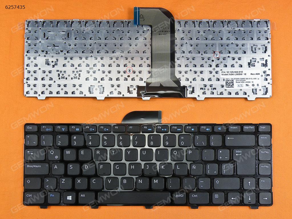 Picture of New Replacement Laptop Keyboard For DELL Inspiron 14 3421 14R 5421 Vostro 2421  GLOSSY FRAME BLACK (For Win8) LA Layout