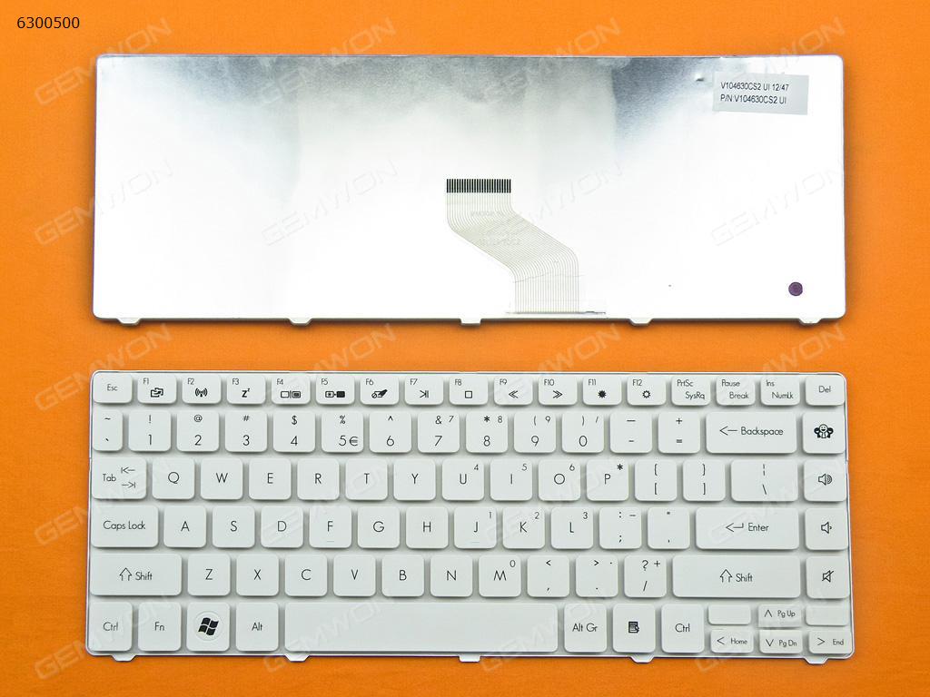 Picture of New Replacement Laptop Keyboard For GATEWAY NV49C/Packard Bell EasyNote NM85 NM87 WHITE US Layout
