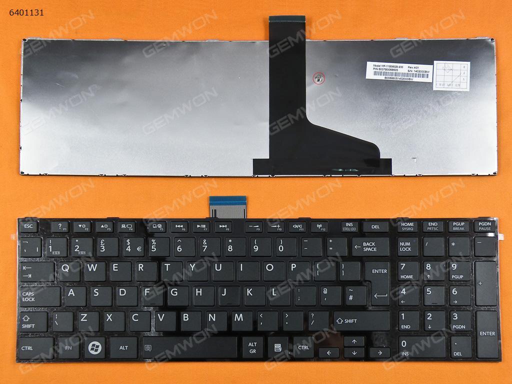 Picture of New Replacement Laptop Keyboard For TOSHIBA L850 GLOSSY FRAME BLACK Uk Layout