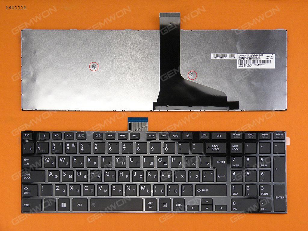 Picture of New Replacement Laptop Keyboard For TOSHIBA S50-A S50D-A S50DT-A S50T-A S55-A S55D-A S55DT-A S55T-A GLOSSY FRAME BLACK(For Win8,Big Enter) RU Layout