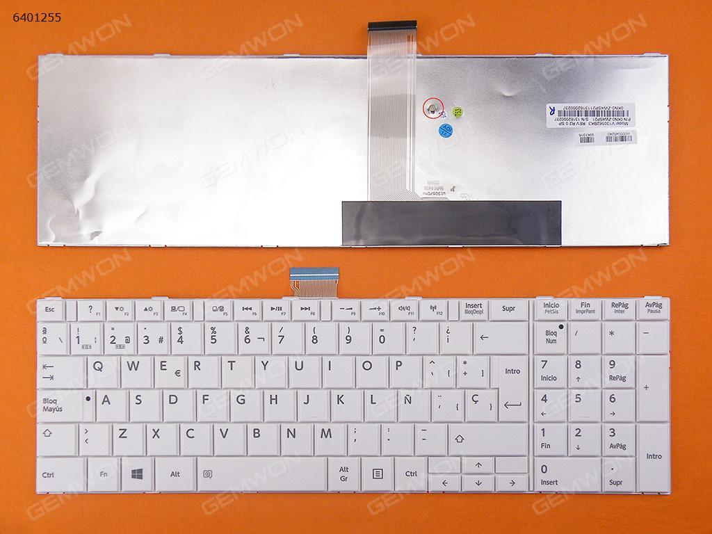 Picture of New Replacement Laptop Keyboard For TOSHIBA C850 WHITE(For Win8) SP Layout