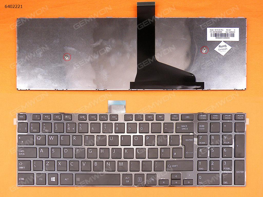 Picture of New Replacement Laptop Keyboard For TOSHIBA C55-A GLOSSY FRAME BLACK(For Win8) Uk Layout