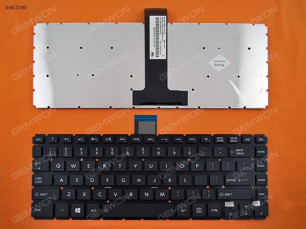 Picture of New Replacement Laptop Keyboard For Toshiba L40-B BLACK (Without FRAME, Win8) US Layout