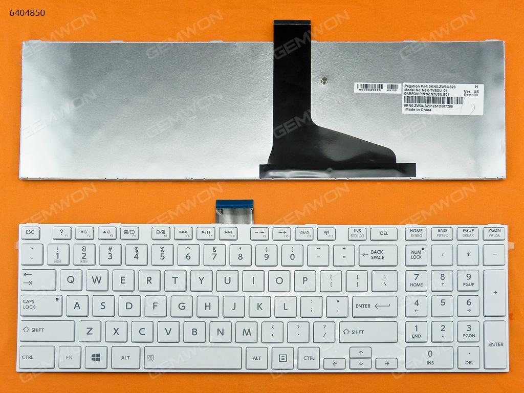 Picture of New Replacement Laptop Keyboard For TOSHIBA L850 WHITE FRAME WHITE(For Win8 OS) US Layout