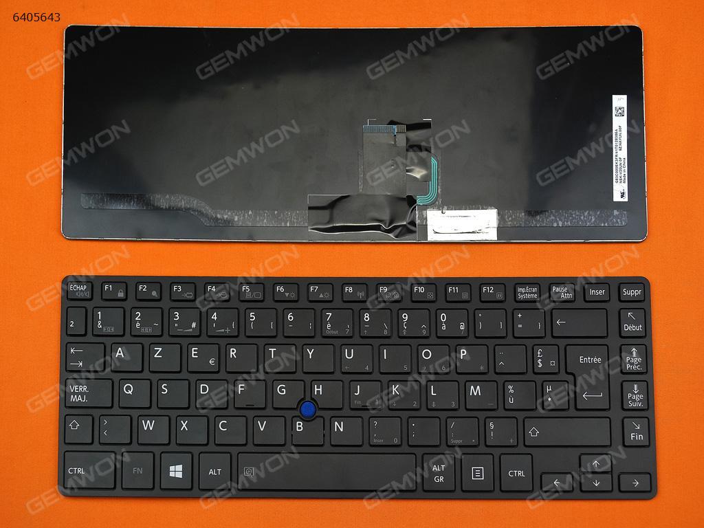 Picture of New Replacement Laptop Keyboard For TOSHIBA Z40 BLACK  FRAME BLACK (With Point stick,Win8) FR Layout