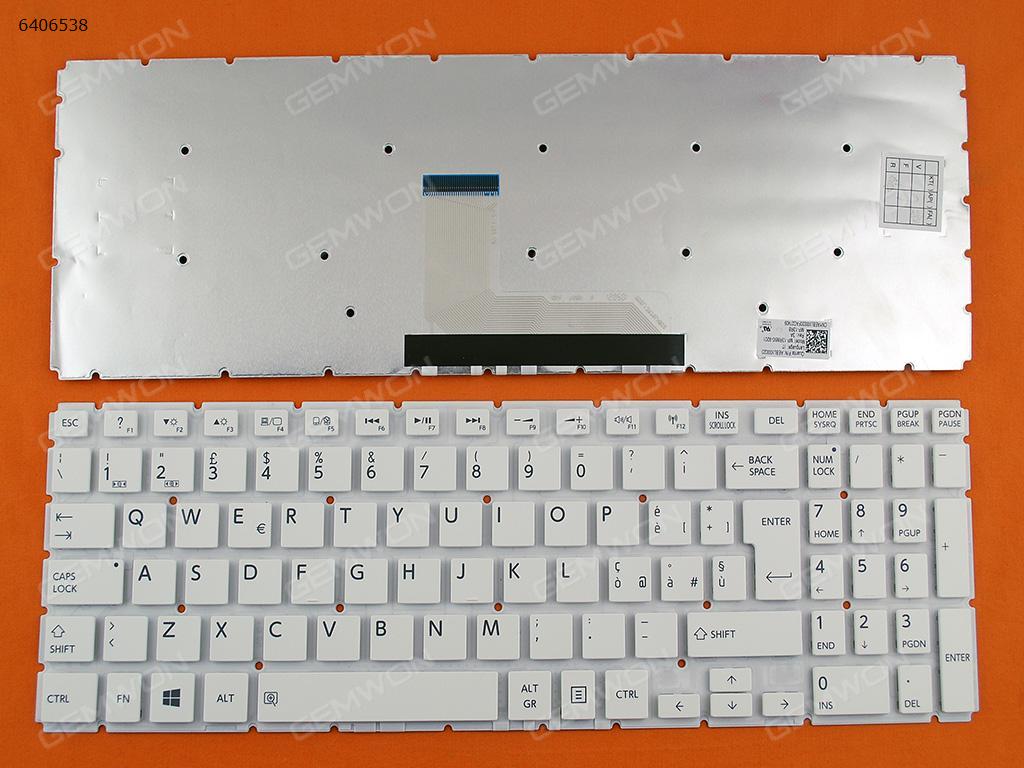 Picture of New Replacement Laptop Keyboard For TOSHIBA L50-B S50-B L50D-B L50T-B L50DT-B L55(D)-B S55-B S55T-B S55D-B  WHITE (Without FRAME, Win8) IT Layout
