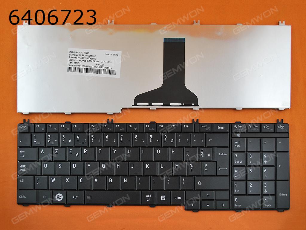 Picture of New Replacement Laptop Keyboard For TOSHIBA Satellite C650 C660 L650 L670 L675 L675D BLACK(OEM) FR Layout