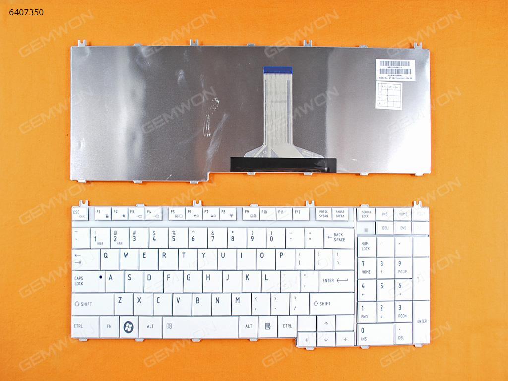 Picture of New Replacement Laptop Keyboard For TOSHIBA Satellite A500 F501 P505 WHITE US Layout