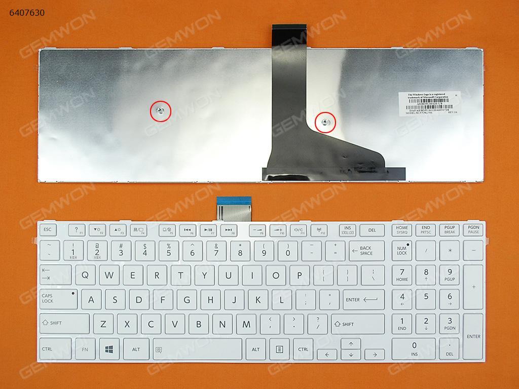 Picture of New Replacement Laptop Keyboard For TOSHIBA S50-A S50D-A S50DT-A S50T-A S55-A S55D-A S55DT-A S55T-A WHITE FRAME WHITE (For Win8) US Layout