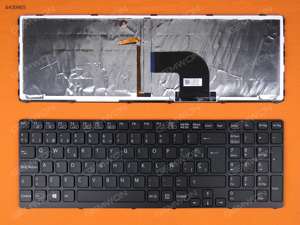 Picture of New Replacement Laptop Keyboard For SONY SVE17 BLACK FRAME BLACK(For Win 8 OS,Backlit) SP Layout