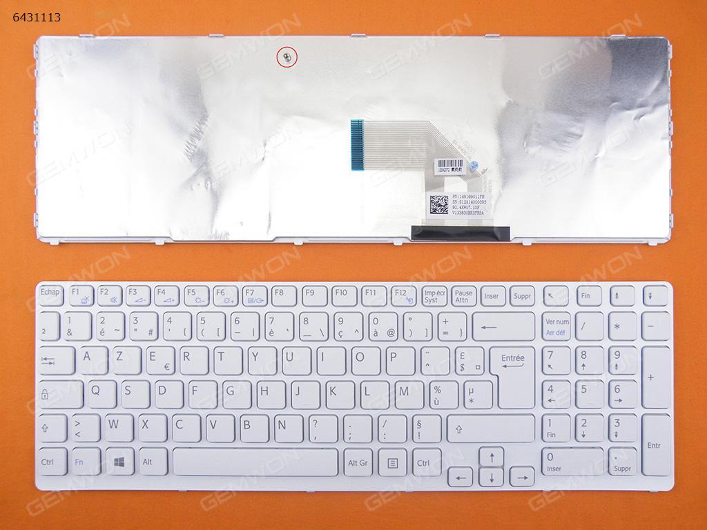 Picture of New Replacement Laptop Keyboard For SONY SVE17 WHITE FRAME WHITE(For Win8) FR Layout