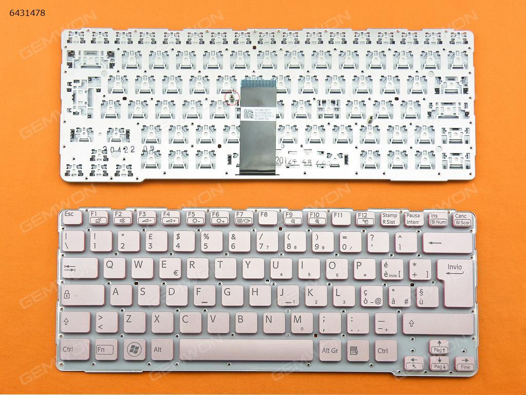 Picture of New Replacement Laptop Keyboard For SONY SVE14A PINK(without FRAME,without foil) IT Layout
