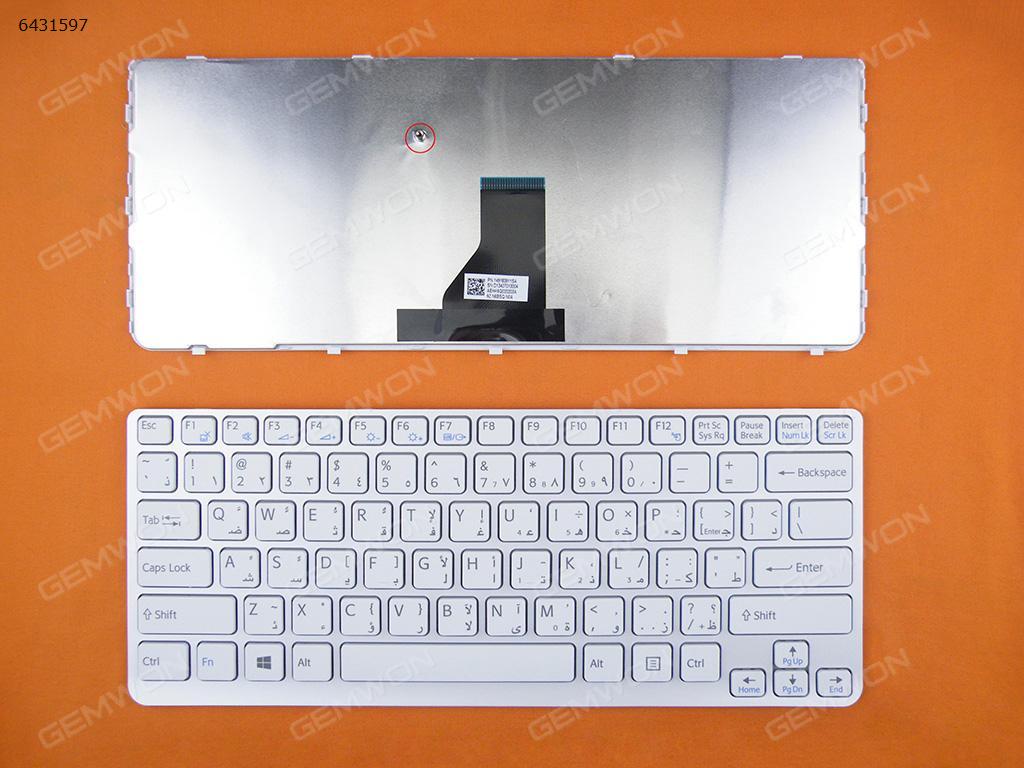 Picture of New Replacement Laptop Keyboard For SONY SVE14 WHITE FRAME WHITE(For Win8) AR Layout