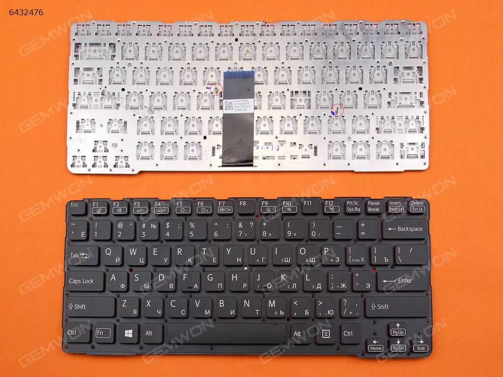 Picture of New Replacement Laptop Keyboard For SONY SVE14A BLACK(Red side,For Backlit version,without FRAME,without foil,For Win8) RU Layout