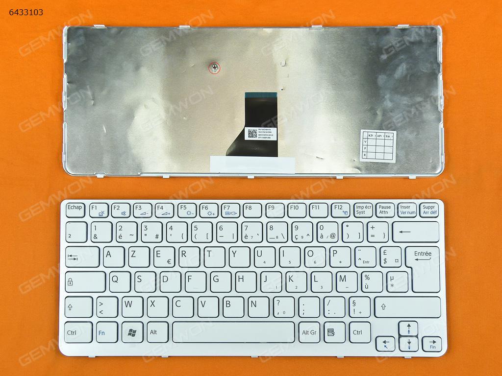 Picture of New Replacement Laptop Keyboard For SONY SVE14 WHITE FRAME WHITE FR Layout