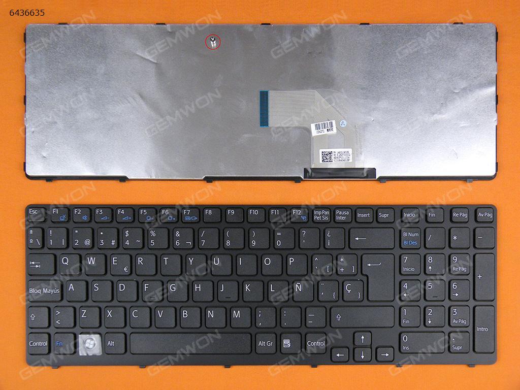 Picture of New Replacement Laptop Keyboard For SONY SVE15 BLACK FRAME BLACK(Backlit,For Win8) SP Layout