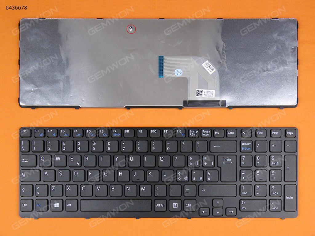 Picture of New Replacement Laptop Keyboard For SONY SVE15 BLACK FRAME BLACK(For Win8) IT Layout