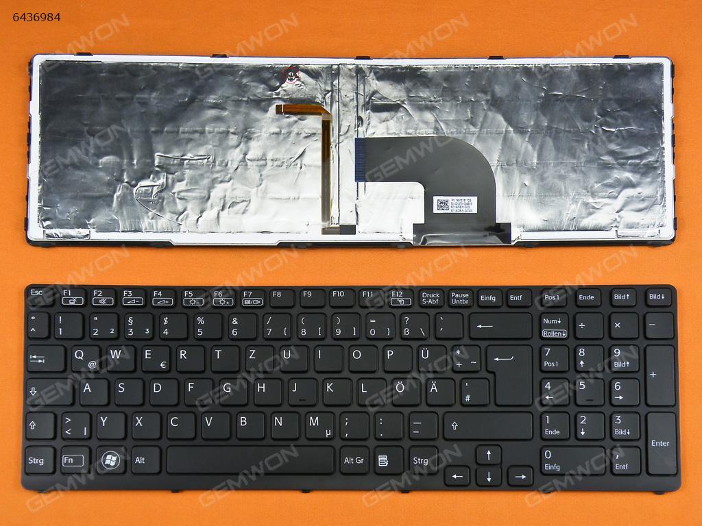 Picture of New Replacement Laptop Keyboard For SONY SVE17 BLACK FRAME BLACK(Backlit) GR Layout