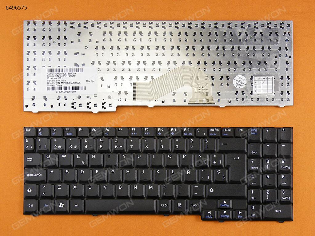 Picture of New Replacement Laptop Keyboard For Packard Bell EasyNote MH35. MH36. MH45 BLACK SP Layout